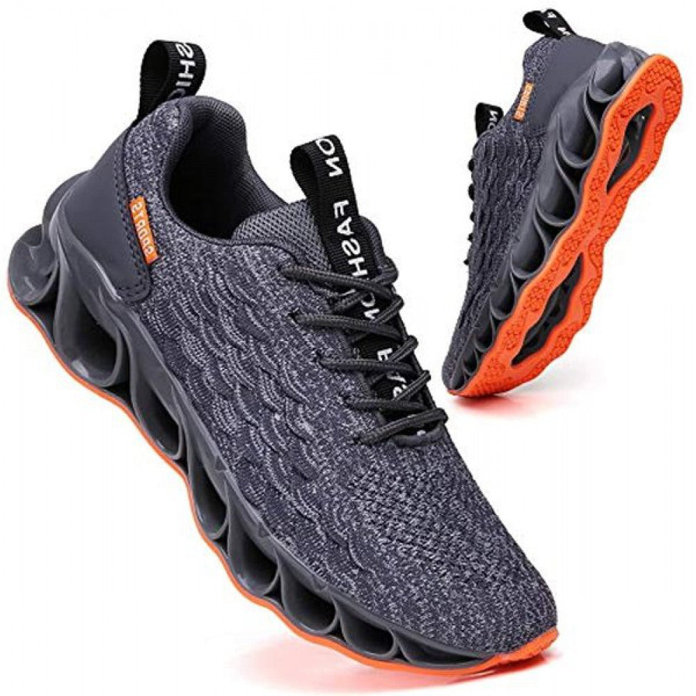 Men's Grey Mesh Breathable Trail Fashion Sport Running Shoes