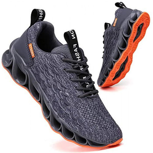 Men's Grey Mesh Breathable Trail Fashion Sport Running Shoes