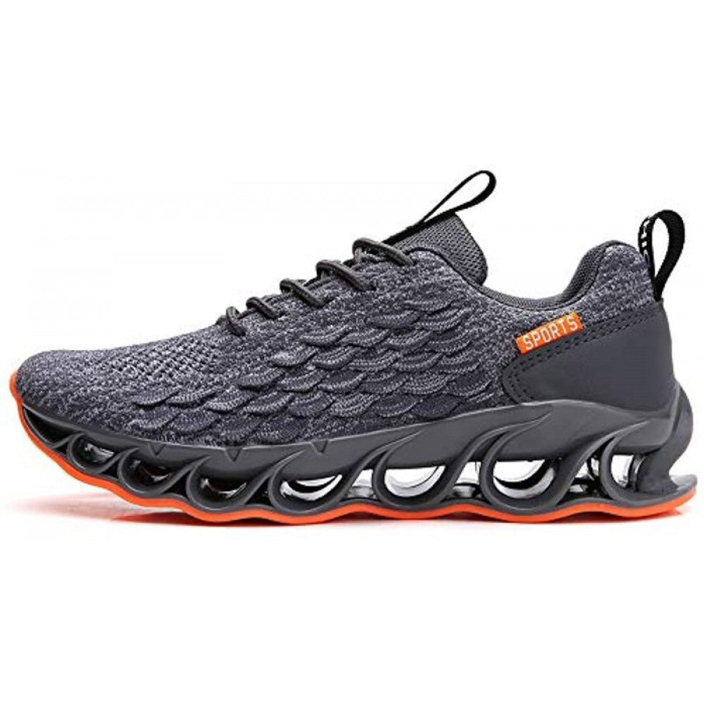 Men's Grey Mesh Breathable Trail Fashion Sport Running Shoes