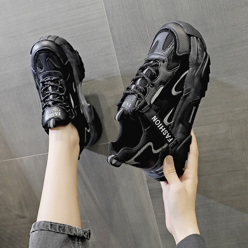 Women's Color Matching Thick-Soled Breathable Casual Sports Shoes