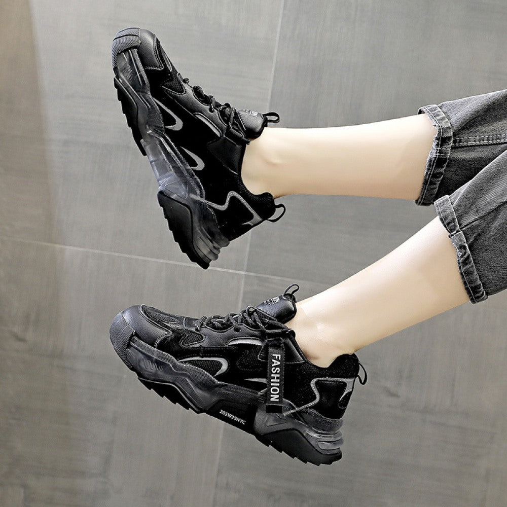 Women's Color Matching Thick-Soled Breathable Casual Sports Shoes